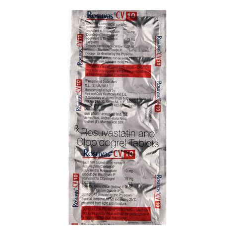 Rosuvas CV 10 - Strip of 10 Tablets : Amazon.in: Health & Personal Care