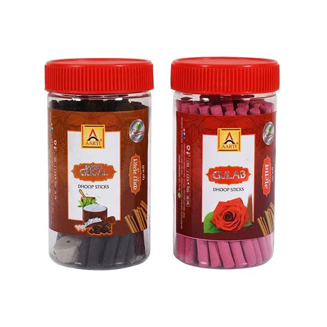 Aarti Rose & Kapoor Guggal Chemical & Bamboo Free Natural Dhoop Batti ...