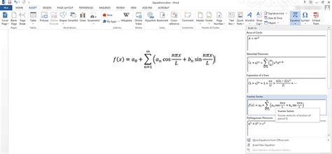 Image result for Microsft Word Equation Layout