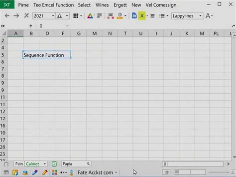 Excel Sequence Function - Sequence