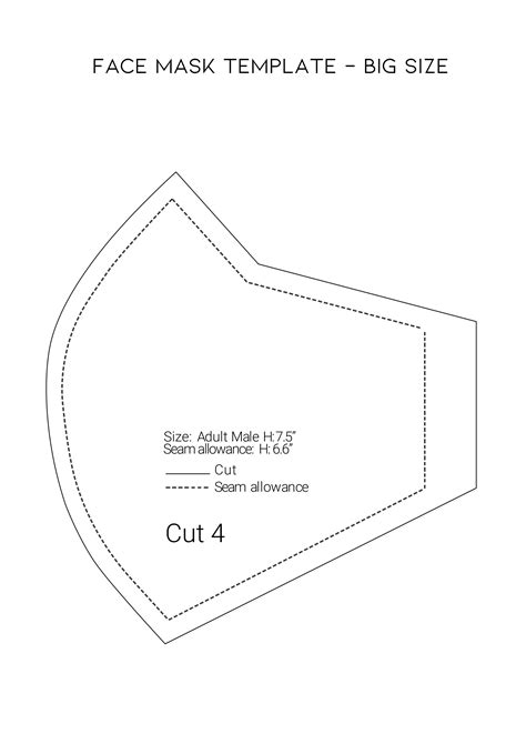 N95 Face Mask Pattern Printable 的图像结果