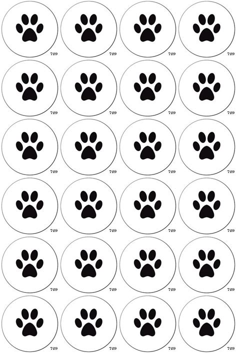 Buy Paw Print 20 x PRE-CUT Fairy cake CUPCAKE Edible Topper Decorations ...
