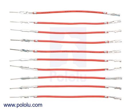 Wires with Pre-Crimped Terminals 10-Pack M-F 2" Red – MG Super Labs