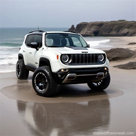 Jeep Renegade Convertible with Large Wheels | Stable Diffusion Online