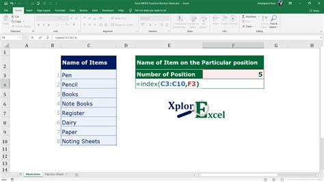 Image result for Excel Tutorial Index