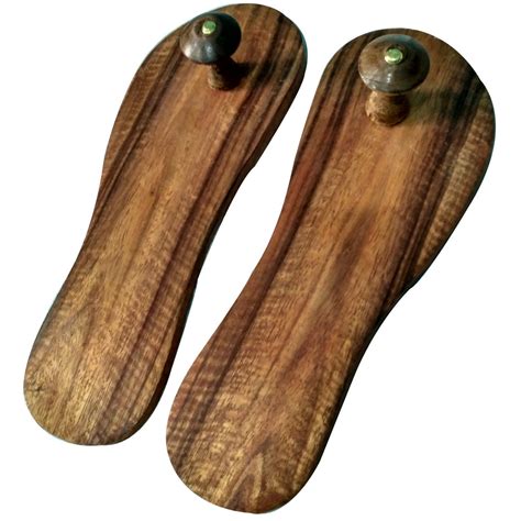 Buy Aone India Wood Khadau Pooja Articles, Charan Paduka, Slipper ...