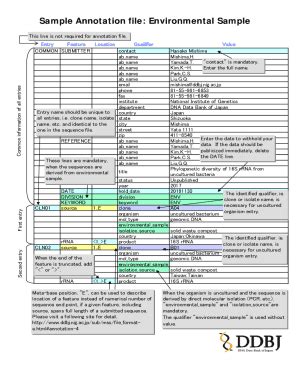 Fillable Online Sample Annotation file: Environmental ... Fax Email ...