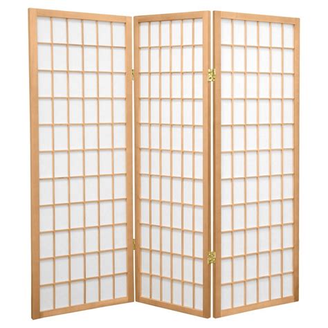 4 ft. Tall Window Pane Shoji Screen - Natural 3 | Ubuy India
