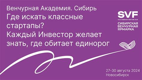 СВЯ 2024. Венчурная Академия. Сибирь - Где искать классные стартапы ...