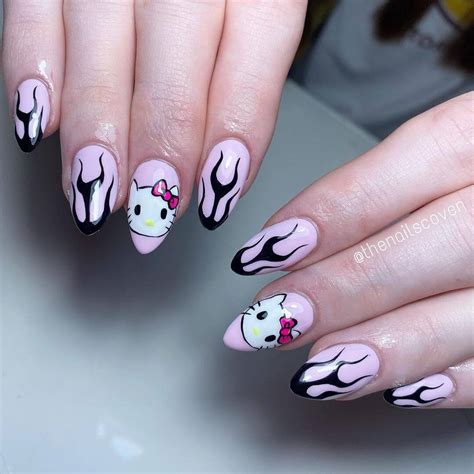Hello Kitty Goth Nails at Jennifer Carranza blog