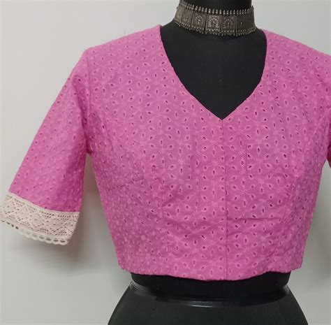 Pink Cut Work Embroidered Blouse | Free Shipping & COD – Godhuli