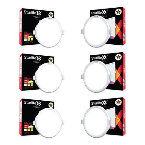 Buy Sturlite Dex 15W (3 in1) Round LED Downlight|Warm, Neutral & Cool ...
