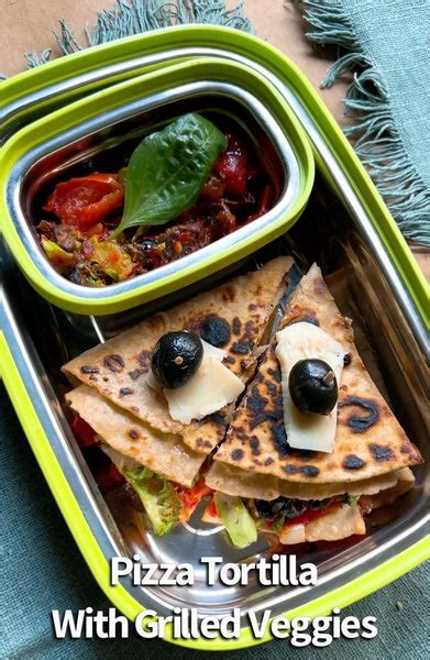 Cheesy Pizza Tortilla with Grilled Veggies in Stahl Hybrid Cookware ...