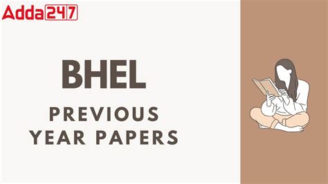 BHEL Supervisor & Engineer Trainee Previous Year Question Papers ...