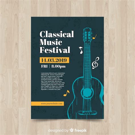 Classical guitar poster Vectors - Download Free High-Quality Vectors ...