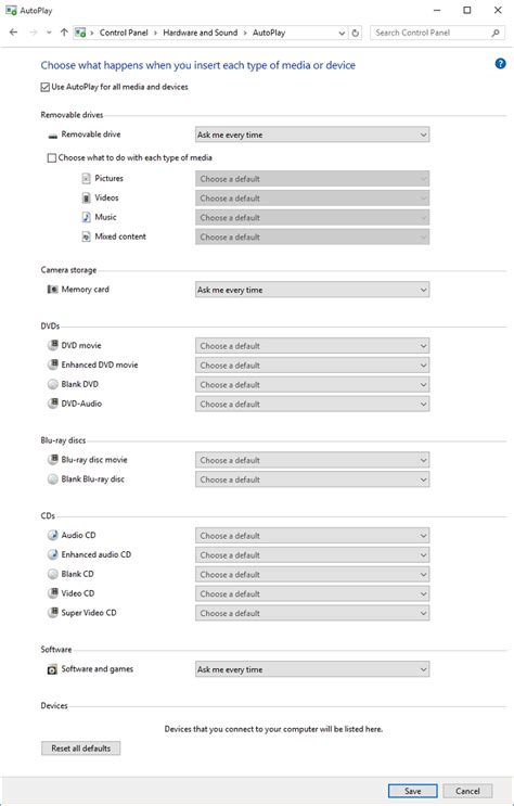 Image result for Control Panel Autoplay