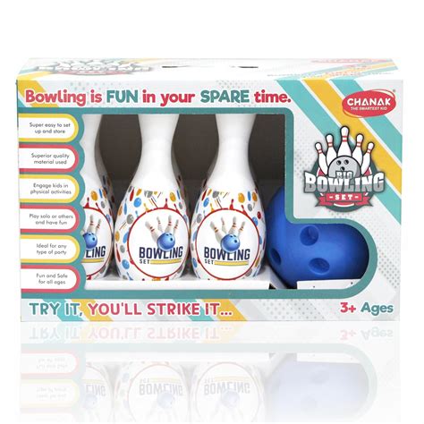 Chanak Plastic Big Bowling Game Set with 6 Pin and 1 Ball, Multicolor ...