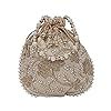 Kuber Industries Silk Embroidered 2 Pieces Women Potli Bag (Cream ...