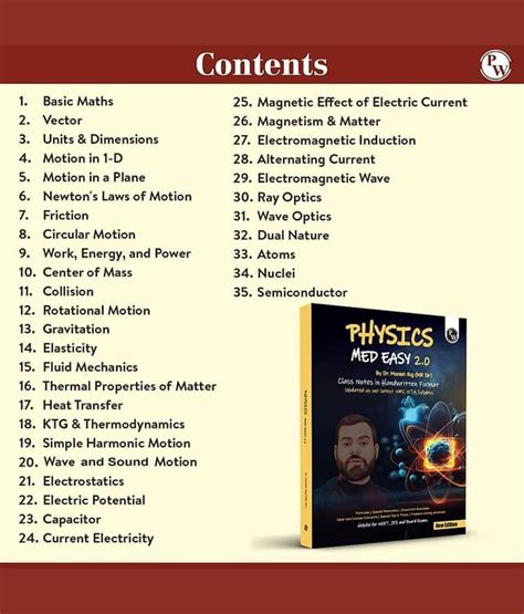 PW Physics Med Easy 2.0 Notes | Notes, Formulas, Mnemonics, Tips ...