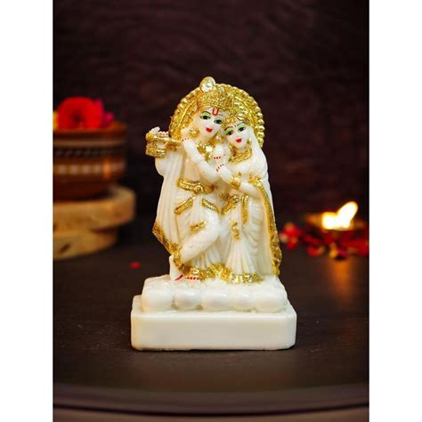 Buy Ekhasa Aura Series Gold Plated Marble Dust Radha Krishna Murti (5 ...