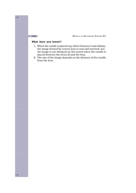 Image Formation In Convex Lens - NCERT Book of Class 10 Science Lab Manual