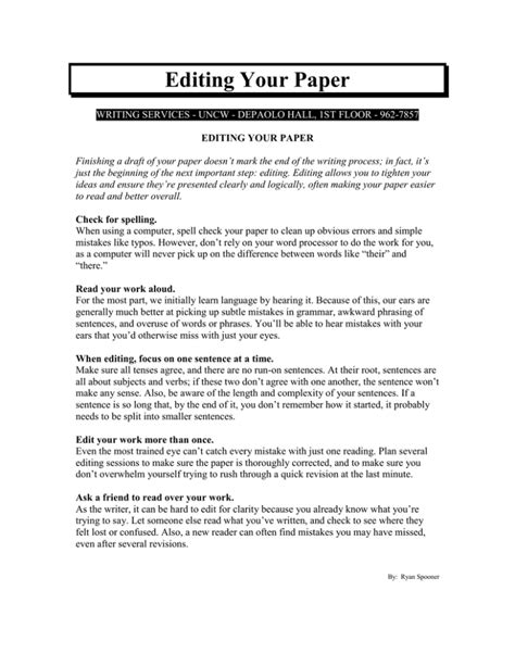 Image result for Editing Paper