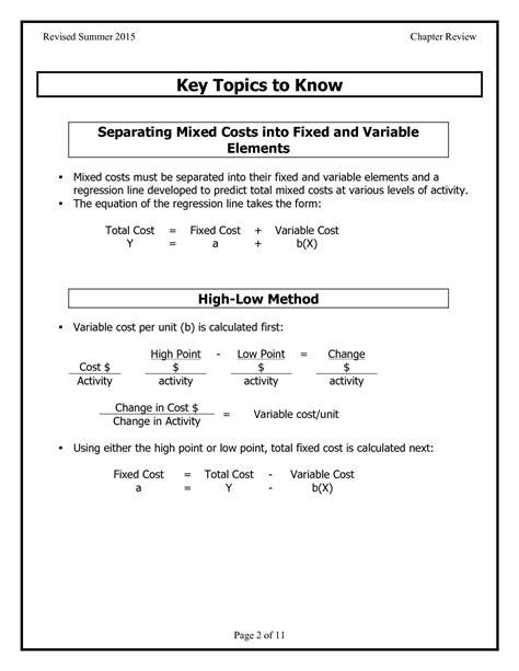 Fixed Cost Using High Low Method at Lauren Harris blog