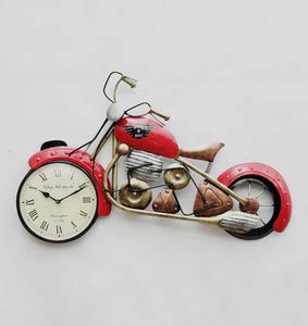 ARUNA DESIGNS High Quality Iron Metal Wall Decor Speed Bike Clock Price ...