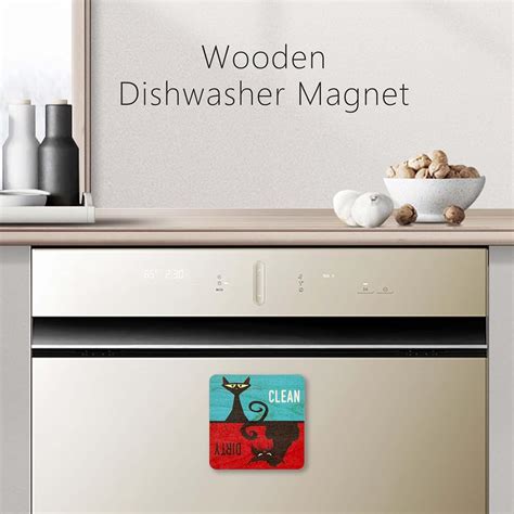 Imán para lavavajillas con texto en inglés «Clean Dirty», divertido ...