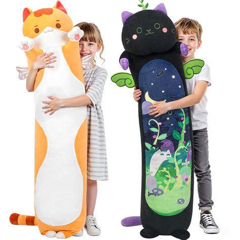 Mewaii Long Cat Plush 5 Sizes, 120% Extra Filling Giant Plushness Kids ...