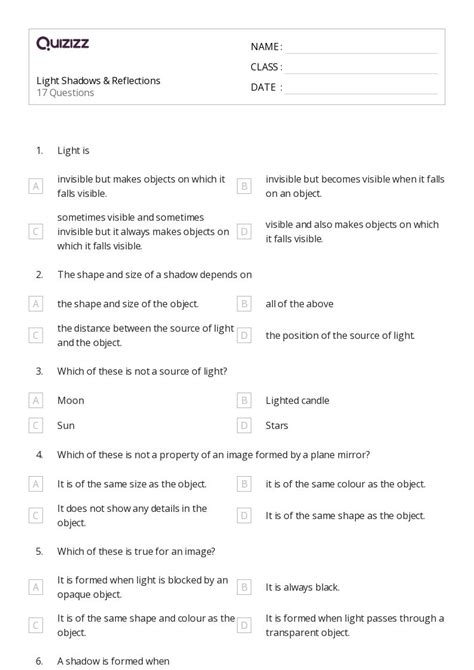 50+ Reflections worksheets for 6th Class on Quizizz | Free & Printable