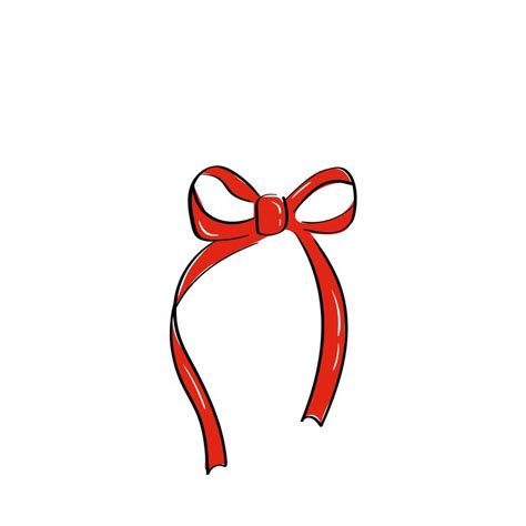 Simple thin ribbon bow with long tails for invitations stationery and ...
