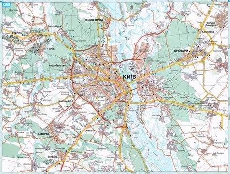 Большая детальная карта транзита через Киев на украинском | Auto-Maps ...