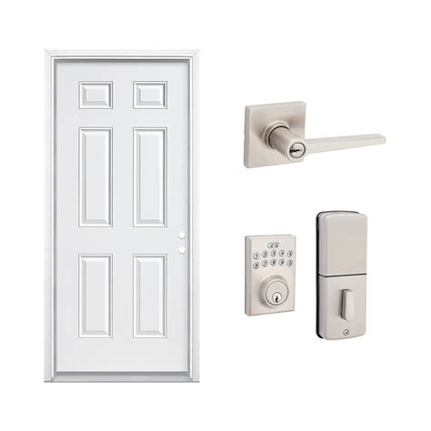 Shop Masonite Steel Left-Hand Inswing Primed Fire Rated Single Front ...