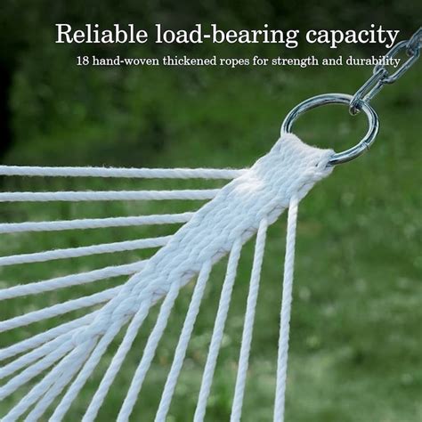 Patio Watcher Texlin Hammock Blue and White Striped Fabric Hammock with ...