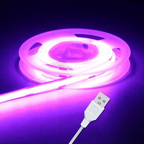 Amazon.com: UVTaoYuan Short LED Strip Lights Purple 5V USB Not Dimmable ...
