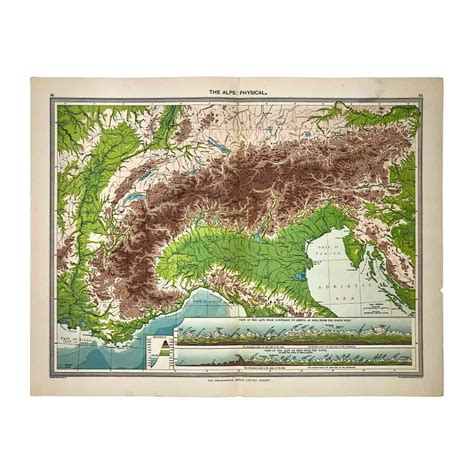 Map of The Alps : Physical - Life of Si