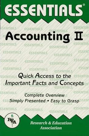 Accounting II Essentials (Essentials Study Guides Book 2) eBook ...