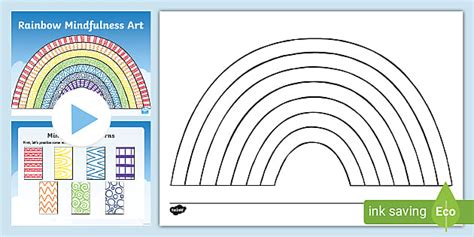 Rainbow Art Activity for Mindfulness PowerPoint - CfE