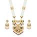 Meira Jewellery AD and beads studded Multi strand pearl long set for women.