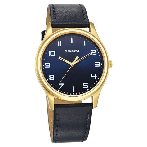 Buy Online Sonata Traditional Essentials Quartz Analog Blue Dial ...