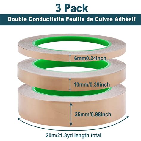 Buy Pack Double Conductivity Adhesive Copper Foil for EMI Shielding ...