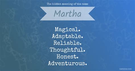 Martha Name