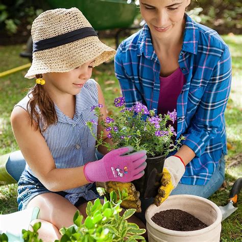 Buy KDK 3 Pairs Kids Gardening Gloves for Age 5-7,Yard Work Gloves for ...