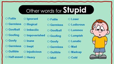 Other words for stupid - Stupid synonyms - Engdic