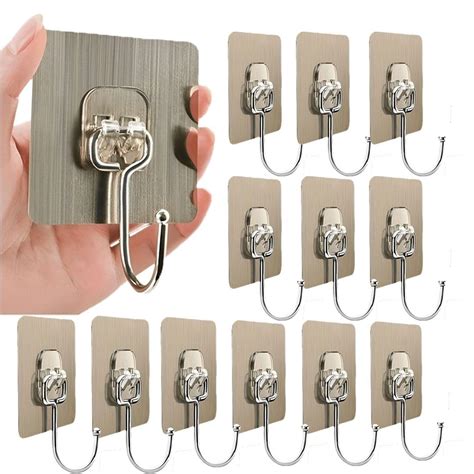 DALUCI Large Adhesive Wall Hook – Heavy Duty Wall Hanger Hooks for ...