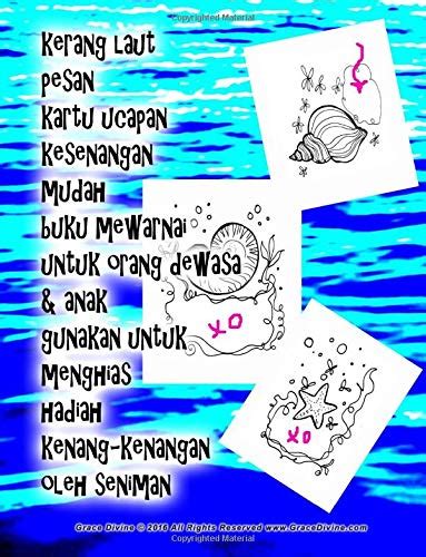 Kerang Laut Pesan Kartu Ucapan Kesenangan Mudah Buku Mewarnai Untuk ...
