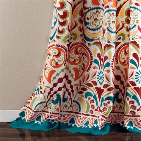 Digital Printed, Room darkening, faux silk heavy curtain for door, Pack ...