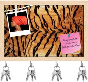 Artzfolio Texture Of A Tiger Skin Pin Board with Key Holders Natural ...