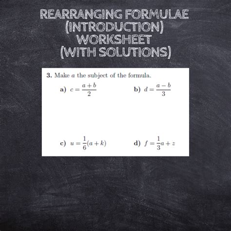 Image result for Rearranging Formulas Math